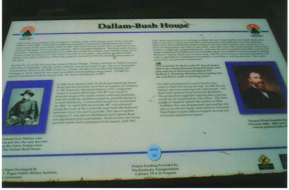 1340 Dallam-Bush House  public plaque